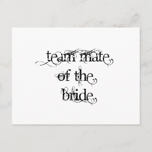 Team Mate van de Bride Briefkaart (Voorkant)