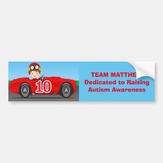 Team Matthew Raising Autisme Bumpersticker (Voorkant)