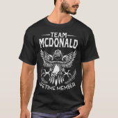 Team MCDONALD Lifetime Member Achternaam T-shirt (Voorkant)