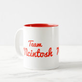 Team Mcintosh Tweekleurige Koffiemok (Voorkant links)