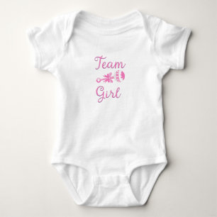 Team Meisje Baby Geslacht Reveal Romper