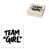 Team Meisje Baby shower Rubberstempel (Gestempeld)
