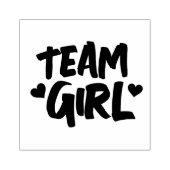 Team Meisje Baby shower Rubberstempel (Afrduk)