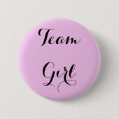 Team Meisje Geslacht Onthullen Party Button (Voorkant)