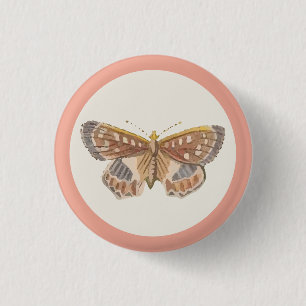 Team Meisje Roze Vlinder Button