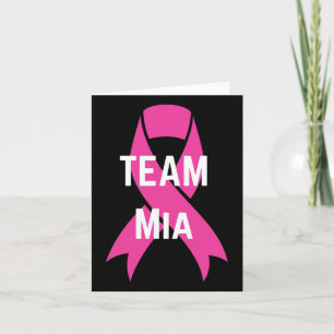 Team MIA gepersonaliseerd borstkankerondersteunend Kaart