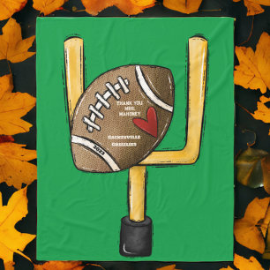 Team Moeder Schattige Gepersonaliseerd Football Gi Fleece Deken