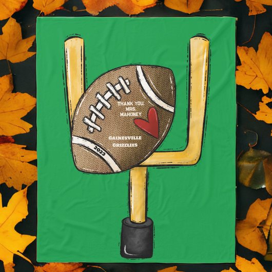 Team Moeder Schattige Gepersonaliseerd Football Gi Fleece Deken