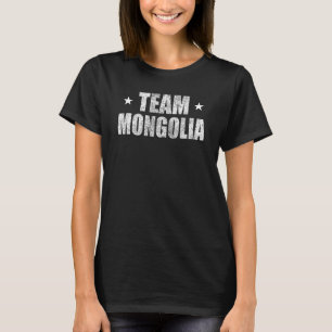 Team Mongolia Patriotic Country Support Retro T-shirt