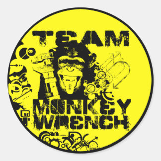Team Monkey Wrench Ronde Sticker