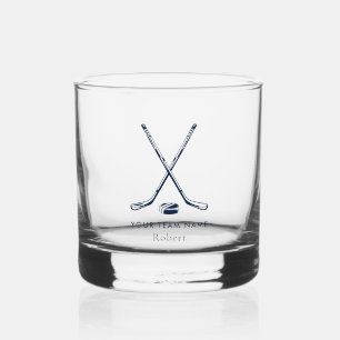 Team Naam Ice Hockey Giveaway Gepersonaliseerd Whisky Glas