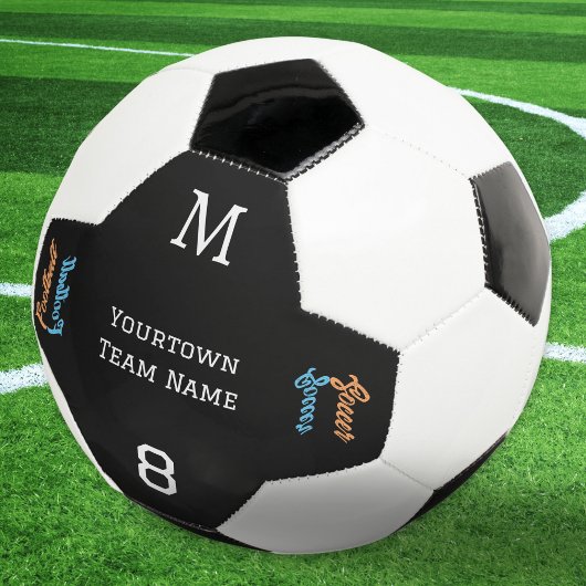 Team Naam Nummer Monogrammed Modern Stijlvol Voetbal