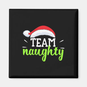 Team Naughty Christmas Paar Matching Team Nice Magneet