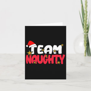 Team Naughty Funny Bijpassende Kerstmis Familie Xm Kaart