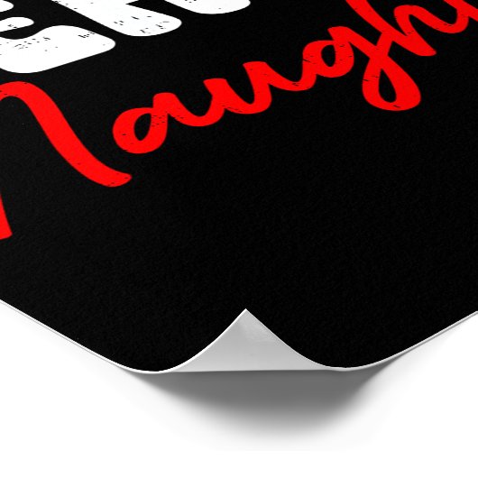 Team Naughty Funny Christmas Couple Matching Team Poster (Hoek)