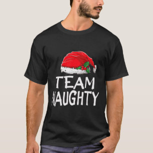 Team Naughty Funny Kerstpyjamas Santa Claus M T-shirt