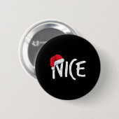 Team Naughty Leuk Grappig Matching Kerst Koppels Ronde Button 5,7 Cm (Voorkant /achterkant)