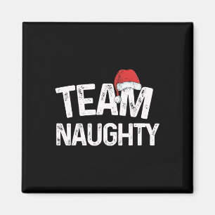 Team Naughty Matching Christmas Couples Kostuum Na Magneet