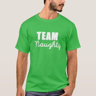 Team Naughty Matching met kerstparen T-shirt