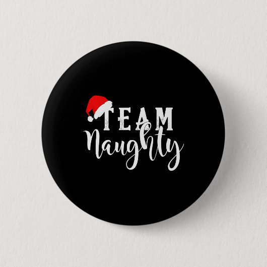 Team Naughty - Team Leuk Grappig Kerstpaar Ma Ronde Button 5,7 Cm (Voorkant)