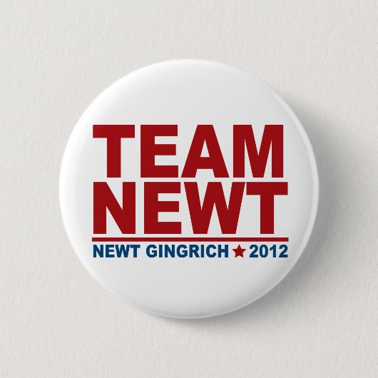 Team Newt Gingrich 2012 Ronde Button 5,7 Cm (Voorkant)