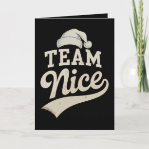 Team Nice Kerstmuts Kerstmis Kerstmis Familie Feestdagen Kaart