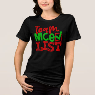 Team Nice List - Christmas Design-56587 Tri-Blend Shirt