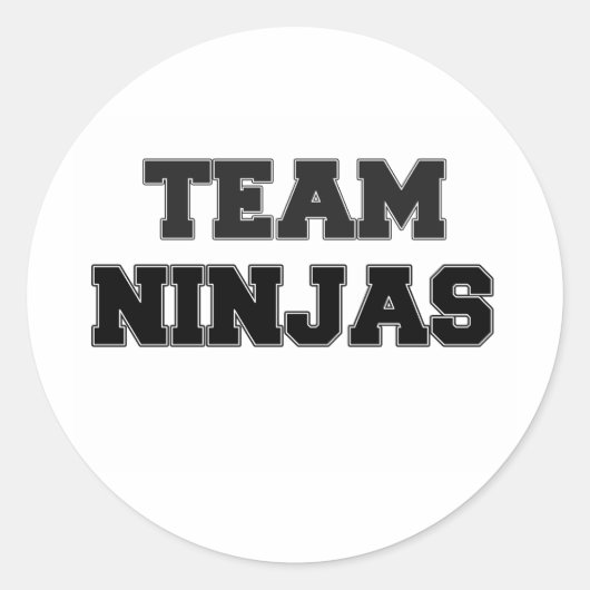 Team Ninjas Ronde Sticker (Voorkant)