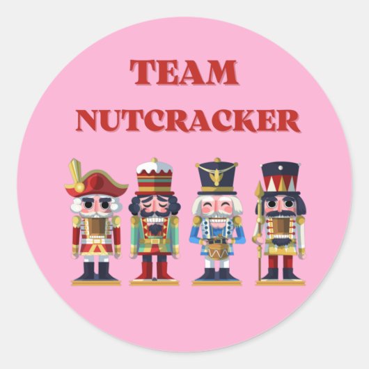 Team Notenkraker Classic Ronde Sticker (Voorkant)