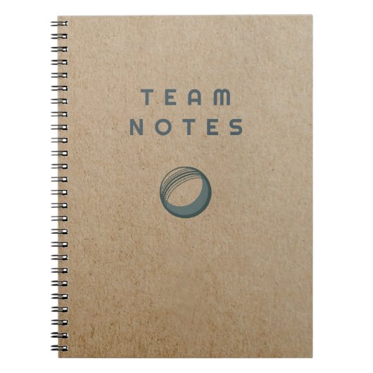 Team Notes - for Cricket Coaches, Players & Fans  Notitieboek (Voorkant)