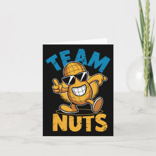Team Nuts Dab Peanut Grappig Cool Geslacht Onthull Kaart