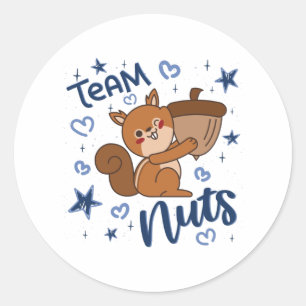 Team Nuts Gender onthult party Blue Boy Ronde Sticker
