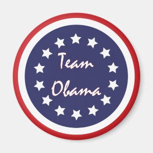 Team Obama Blue Cirkel Patriottische Magneten