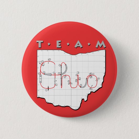 Team Ohio Agility Ronde Button 5,7 Cm (Voorkant)