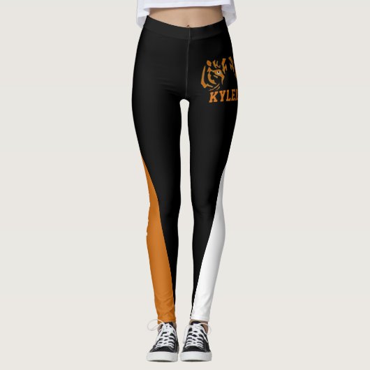 Team & Oranje/zwart/witmasker Leggings (Voorkant)