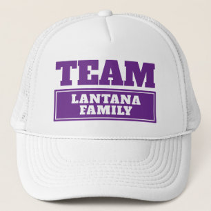 Team paarse gepersonaliseerde teamnaam of familien trucker pet