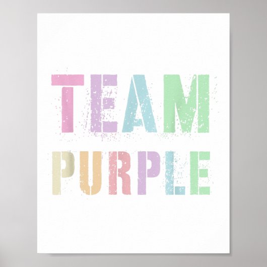 team Paarse zomercamper Poster (Voorkant)