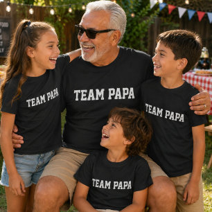 Team Papa Matching Kids Vaderdag Cadeau T-shirt