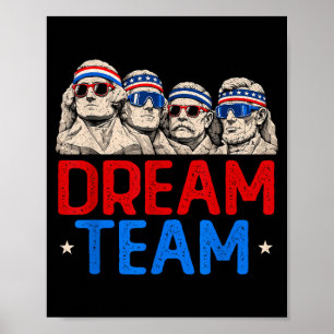 Team Patriottische Presidenten Mount Amerikaans Us Poster