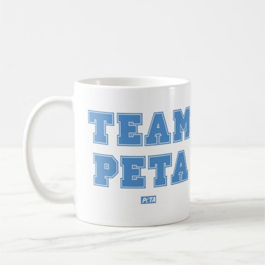 Team PETA Koffiemok (Links)