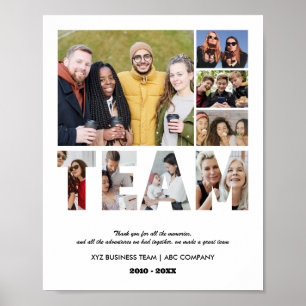 Team Photo Collage Collage Afscheidsfeest Poster