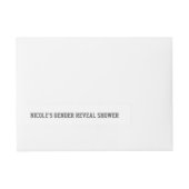 Team PINK of BLUE Gender onthullen Baby shower Omwikkelbaar Adreslabel (Voorkant)
