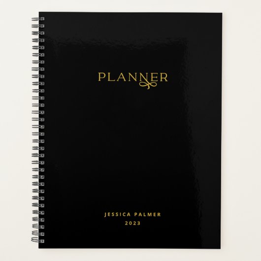 Team Planner Aangepaste Zwarte Professionele Organ (Voorkant)