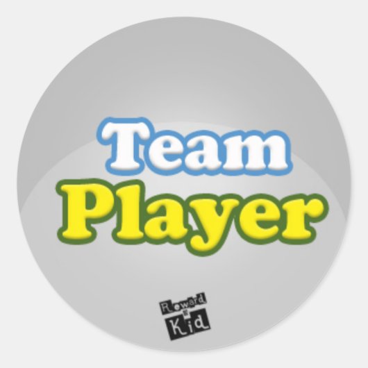 Team Player (set van 20) Ronde Sticker (Voorkant)