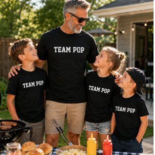 Team Pop Matching Kids Vaderdag Cadeau T-shirt
