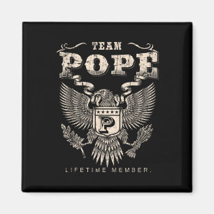Team Pope familienaam levenslang lid Magneet