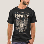 Team POPOVIC Levenslang Lid. T-shirt (Voorkant)