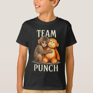 Team puch cute aap en beer ontwerp t-shirt