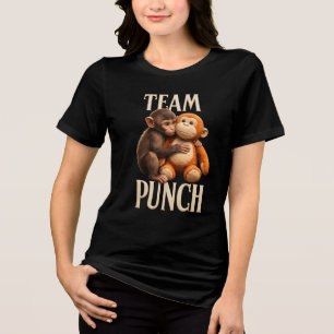 Team Punch Baby Monkey Punch Pret Vechtpartij Tri-Blend Shirt