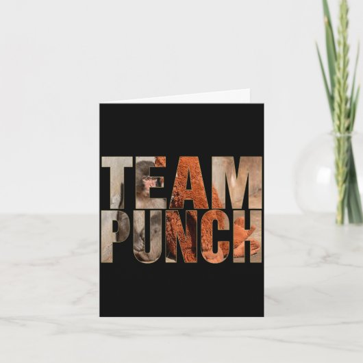 Team punch grappige aap meme baby aap mannen vrouw kaart (Voorkant)